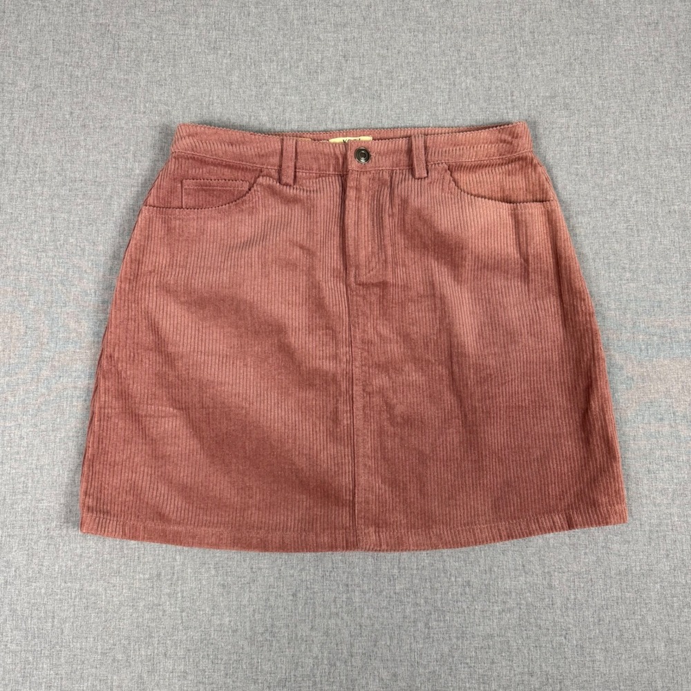 Kori America Pink Corduroy Mini Skirt Size M Boho Retro